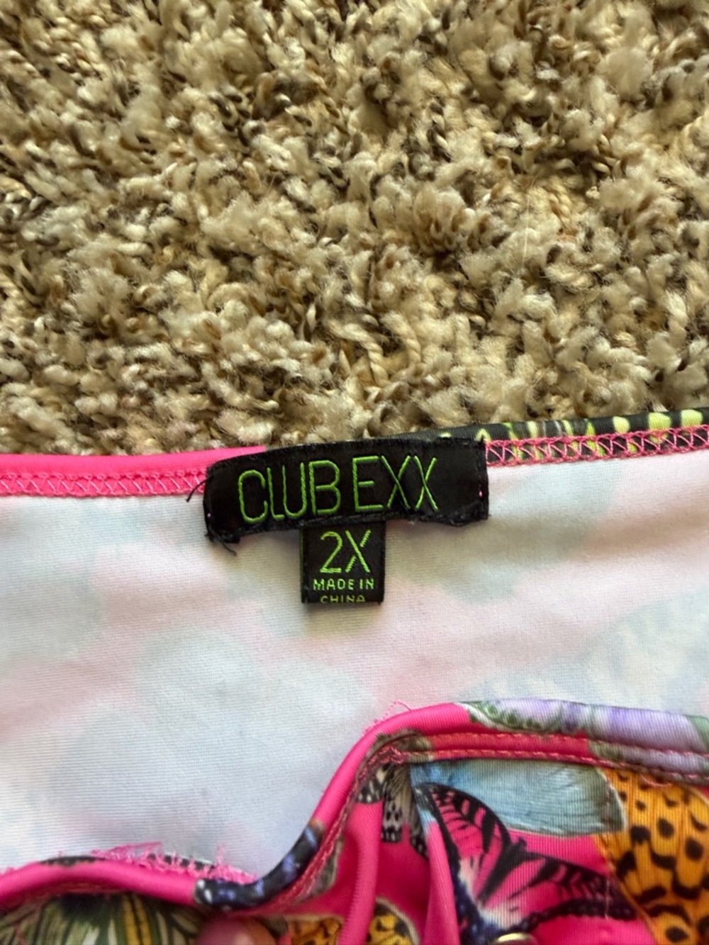 Club Exx Pink Butterfly Lace-Up High-Waist Bikini Bottoms - Picture 2 of 2